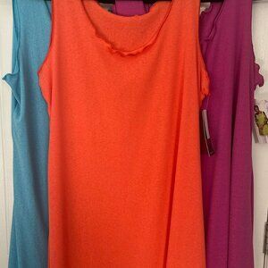 Vibrant Sleeveless Women's Dresses with Layered Look (C29)